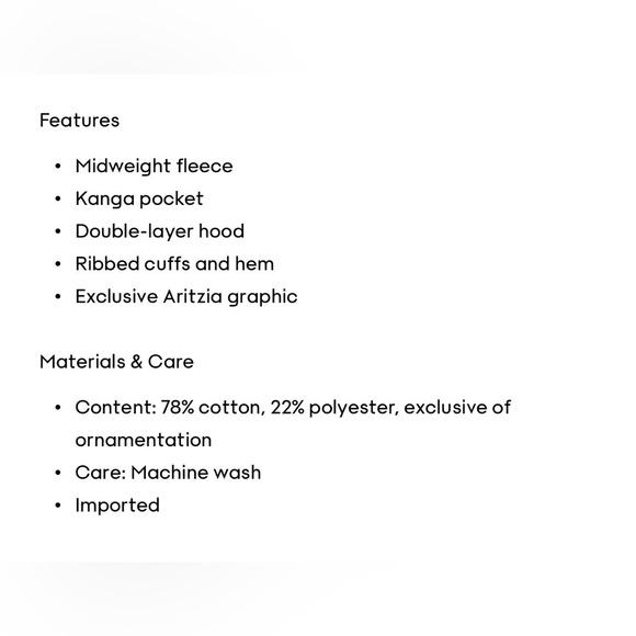 Aritzia Cozy Sweatfleece Perfect Hoodie Light Pink Embroidered Logo NWT - Picture 12 of 12